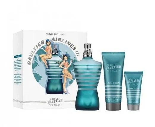 Jean Paul Gaultier Masculino Le Male Kit- Eau de Toilette 125ml + Gel de Banho 75ml + Pós Barba 50ml