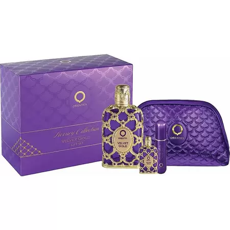 Orientica Kit Velvet Gold Edp 80ml + Miniatura 7,5ml + Refil+ Necessaire