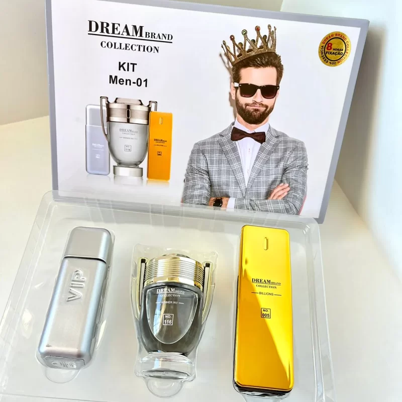 Kit Brand Inspiração - 212 Vip Men - Invictus - One Million 25ml Cada