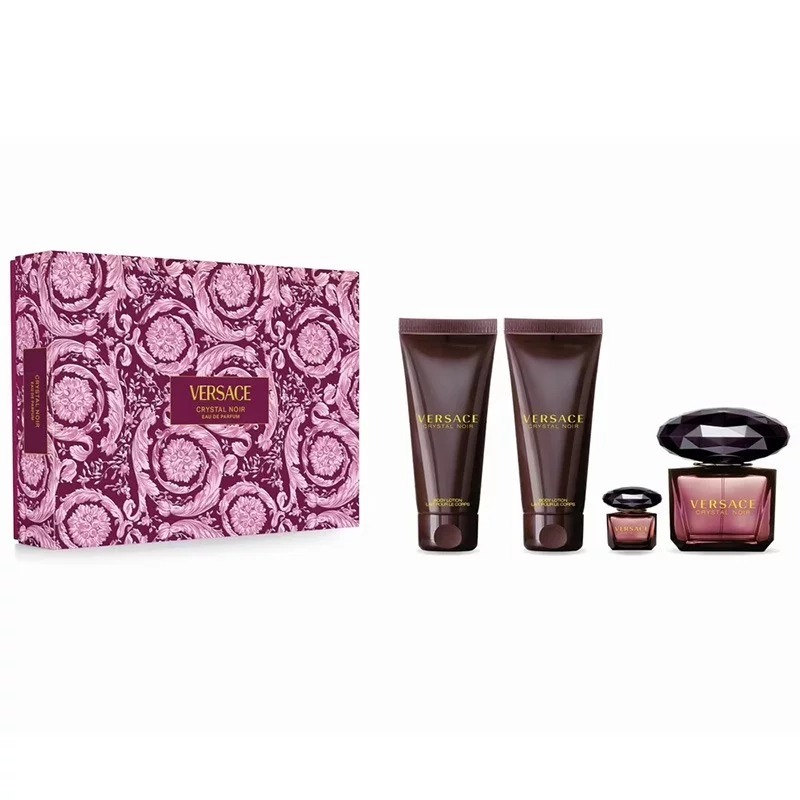 Kit Versace Noir Perfume Eau de Toilette 90ml+ Shower Gel 100ml+ Body Gel 100ml+ Perfume de bolsa