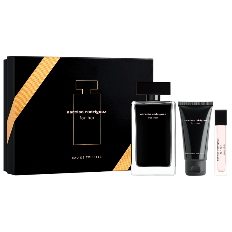 KIT NARCISO RODRIGUEZ FOR HER COFFRET (EDT 100ML + BODY LOTION 50ML + EDT 10ML)