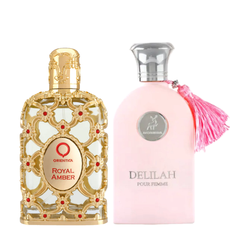 Combo Árabe: Royal Amber Eau de Parfum 80ml + Como Moiselle Eau de Parfum 100ml