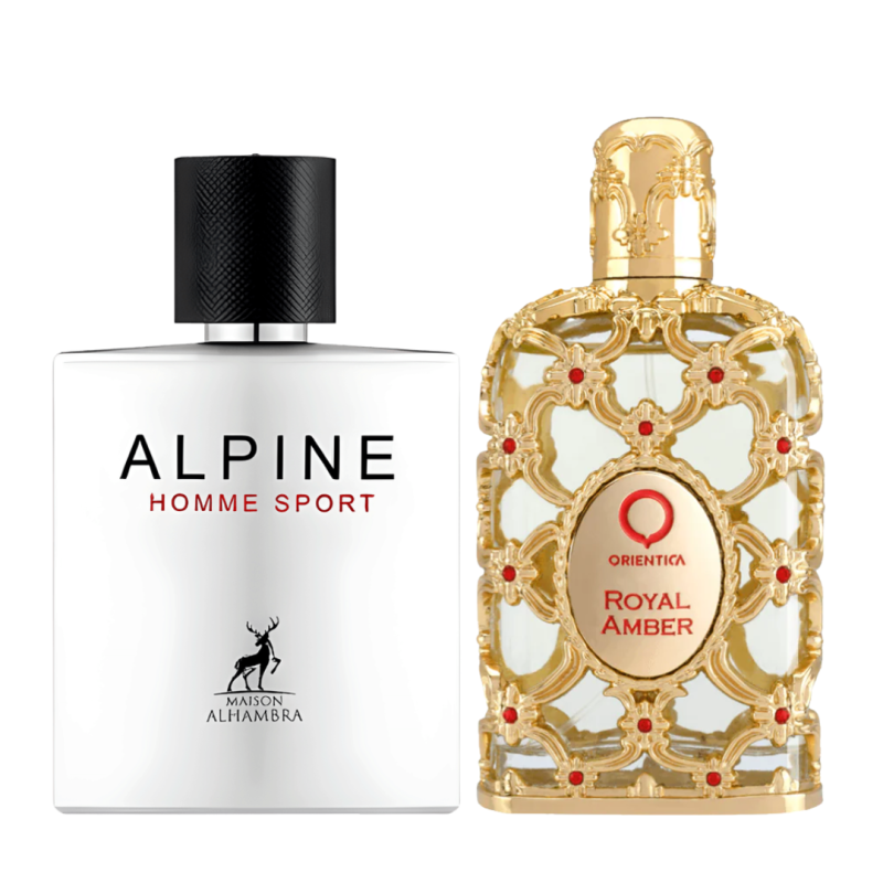 Combo Árabe: Alpine Homme Sport 100ml + Royal Amber Eau de Parfum 80ml