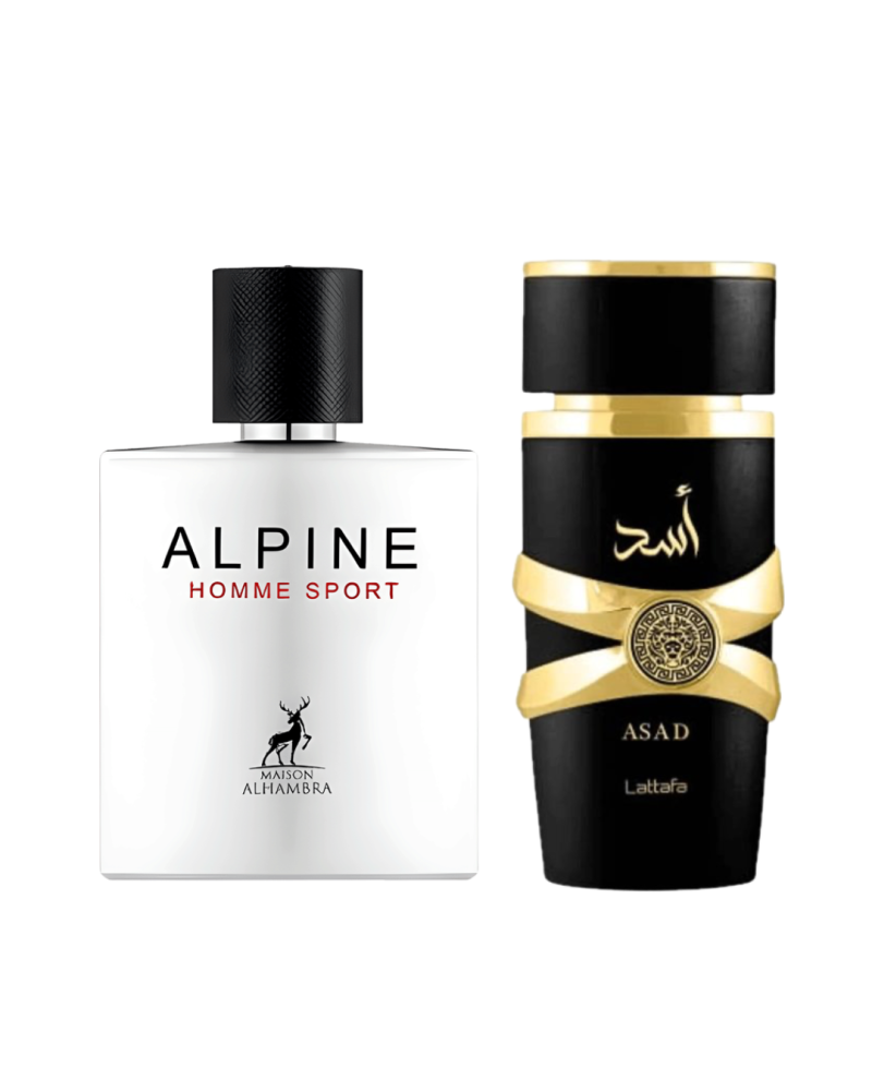 Combo Árabe: Alpine Homme Sport 100ml + Asad Eau de Parfum 100ml