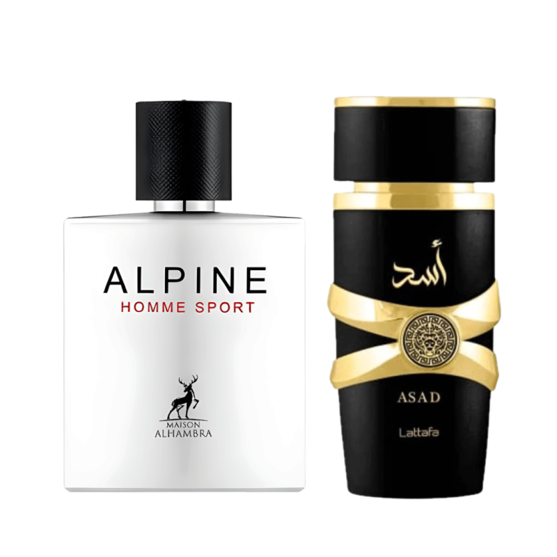 Combo Árabe: Alpine Homme Sport 100ml + Asad Eau de Parfum 100ml
