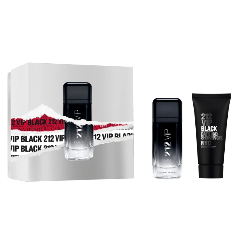 Kit 212 Vip Black Eau de Parfum 100ml+ Gel de banho 100ml