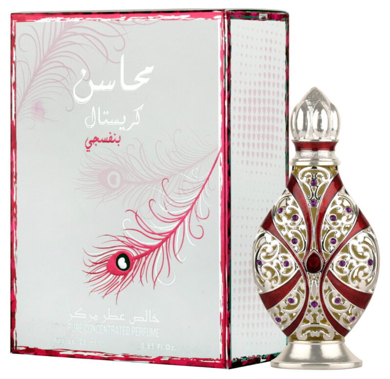 Árabe Lattafa Mahasin Cristal Violet - 25ml (Perfume Óleo)
