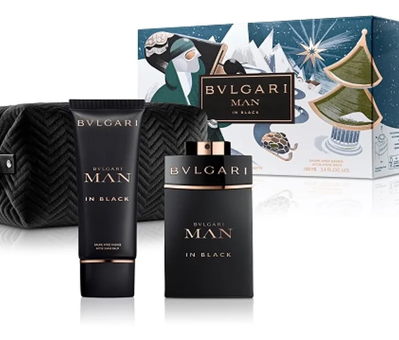 Kit Bvlgari Man Black Eau de Parfum 100ml+ Creme Barbear 100ml+ Necessaire