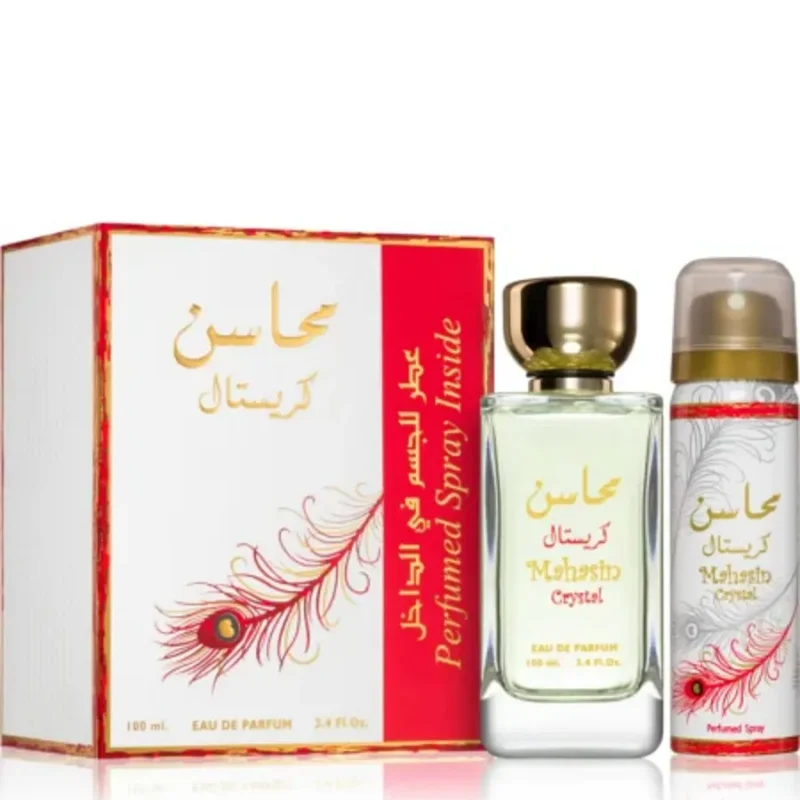 Árabe Kit Lattafa Mahasin Crystal With Eau de Parfum 50 Ml