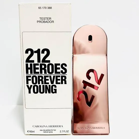 Tester 212 Heroes For Her Carolina Herrera Eau de Parfum 80ml - Perfume Feminino